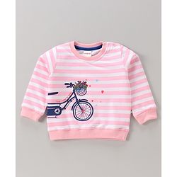 Babyhug Full Sleeves Sweatshirts Printed Pack of 2- Blue Pink