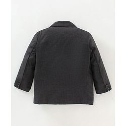 Babyhug Full Sleeves Party Wear Woven Blazer Solid- Black