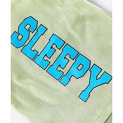 Babyhug Half Sleeves Cotton Night Suit Multiprint - Green Blue