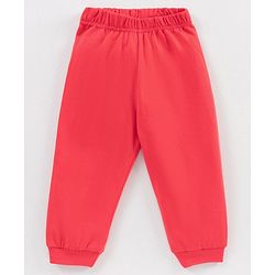 Babyhug Half Sleeves Printed T-Shirt & Pyjama Set - Red