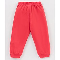 Babyhug Half Sleeves Printed T-Shirt & Pyjama Set - Red