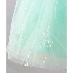 Babyhug Sleeveless Party Wear Sequinned Frock - Green
