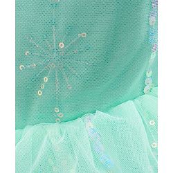 Babyhug Sleeveless Party Wear Sequinned Frock - Green