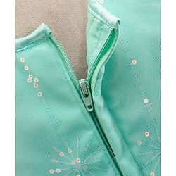 Babyhug Sleeveless Party Wear Sequinned Frock - Green