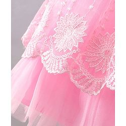 Babyhug Sleeveless Party Wear Sequinned Frock - Pink