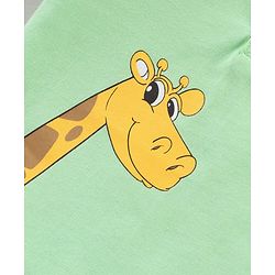 Babyhug Half Sleeves T-Shirt Giraffe Print - Green