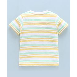 Babyhug Cotton Half Sleeves T-Shirts Wild Animal Print Pack of 5 - Blue & Orange