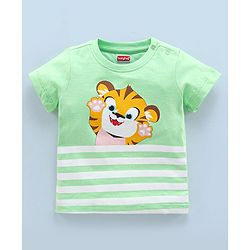 Babyhug Cotton Half Sleeves T-Shirts Wild Animal Print Pack of 5 - Blue & Orange
