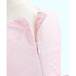 Babyhug Sleeveless Knee Length Party Wear Frock - Pink