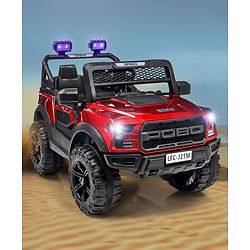 Babyhug Battery Operated Jeep With Music And Lights - Red