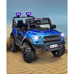 Babyhug Battery Operated Jeep With Music And Lights - Blue