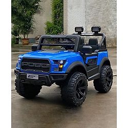 Babyhug Battery Operated Jeep With Music And Lights - Blue