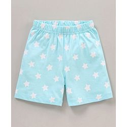 Babyhug Cotton Half Sleeves Shorts Set Dino Print - Orange Blue