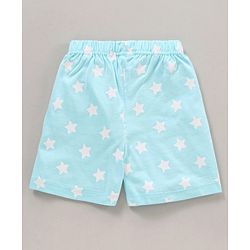 Babyhug Cotton Half Sleeves Shorts Set Dino Print - Orange Blue