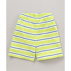 Babyhug Cotton Half Sleeves Shorts Set Placement Print - Blue Green
