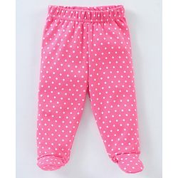 Babyhug Bootie Leggings Floral & Bear Print Pack of 3 - Pink & Purple