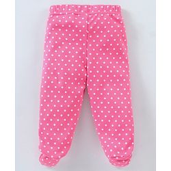 Babyhug Bootie Leggings Floral & Bear Print Pack of 3 - Pink & Purple