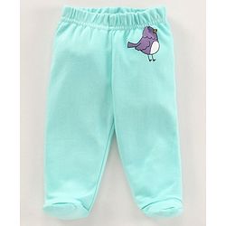 Babyhug Cotton Knit Bootie Leggings Striped Pack Of 3 - Blue