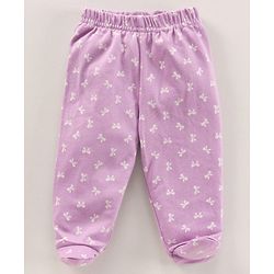 Babyhug Cotton Knit Bootie Leggings Striped Pack Of 3 - Blue