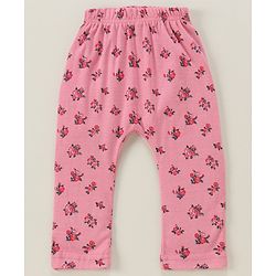 Babyhug Full Length Diaper Leggings Dot & Floral Print Pack Of 3 - Multicolor