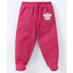 Babyhug Cotton Full Length Bootie Pant Polka Dot Print Pack Of 3 - Red Blue Pink