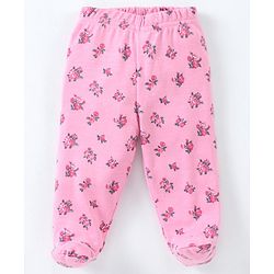 Babyhug Cotton Full Length Bootie Pant Polka Dot Print Pack Of 3 - Red Blue Pink