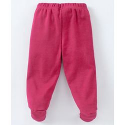 Babyhug Cotton Full Length Bootie Pant Polka Dot Print Pack Of 3 - Red Blue Pink