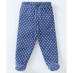 Babyhug Cotton Full Length Bootie Pant Polka Dot Print Pack Of 3 - Red Blue Pink