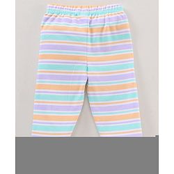 Babyhug Cotton Footed Leggings Multi Print Pack of 3  - Multicolour