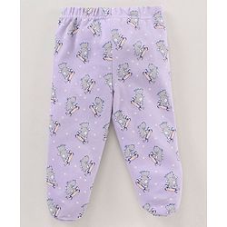Babyhug Cotton Footed Leggings Multi Print Pack of 3  - Multicolour