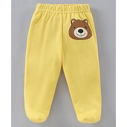 Babyhug Footed Bootie Leggings Stripes & Bear Print Pack Of 3 - Multicolor