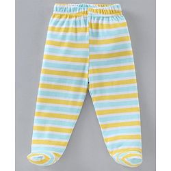 Babyhug Footed Bootie Leggings Stripes & Bear Print Pack Of 3 - Multicolor
