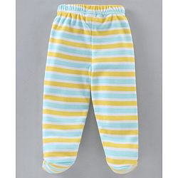 Babyhug Footed Bootie Leggings Stripes & Bear Print Pack Of 3 - Multicolor