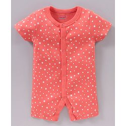 Babyhug 100% Cotton Half Sleeves Romper Multiprint Pack Of 3 - Multicolor