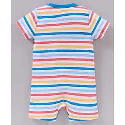 Babyhug 100% Cotton Half Sleeves Romper Multiprint Pack Of 3 - Multicolor