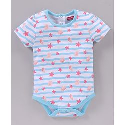 Babyhug 100% Cotton Half Sleeves Onesies Multiprint Pack Of 3 - Multicolor
