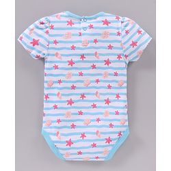 Babyhug 100% Cotton Half Sleeves Onesies Multiprint Pack Of 3 - Multicolor