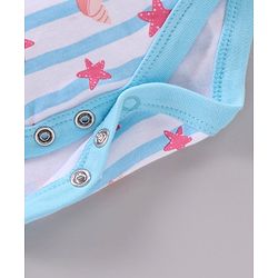 Babyhug 100% Cotton Half Sleeves Onesies Multiprint Pack Of 3 - Multicolor