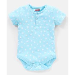 Babyhug 100% Cotton Half Sleeves  Onesies Teddy Print Pack of 5 - Multicolor