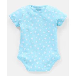 Babyhug 100% Cotton Half Sleeves  Onesies Teddy Print Pack of 5 - Multicolor