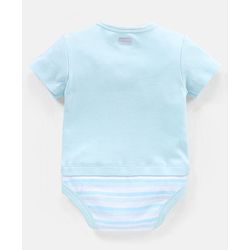 Babyhug 100% Cotton Half Sleeves  Onesies Teddy Print Pack of 5 - Multicolor