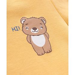 Babyhug 100% Cotton Half Sleeves  Onesies Teddy Print Pack of 5 - Multicolor
