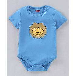 Babyhug 100% Cotton Half Sleeves Onesies Strip & Polka Dot Print Pack of 5 - Blue Yellow Red