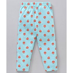 Babyhug Short Sleeves Night Suit Apple Print - Mint