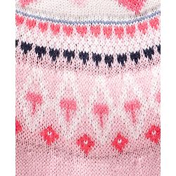 Babyhug Knit Full Sleeves Sweater - Pink