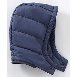 Babyhug Full Sleeves Color Block Hooded Jacket- Navy White Yellow