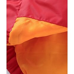 Babyhug Full Sleeves Color Block Hooded Jacket- Yellow Red