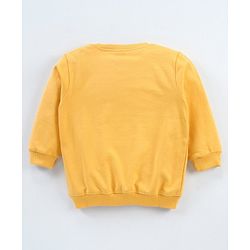Babyhug Full Sleeves Sweatshirts Bear Print Pack of 2 - Yellow Blue