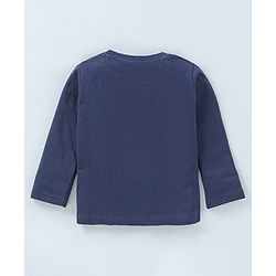 Babyhug Full Sleeves T-Shirt Animal Print - Navy Blue