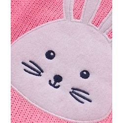 Babyhug Full Sleeves Pullover Sweater Bunny Print - Pink